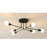 Modern Brass 6 Heads Chandelier Pendant Lighting Ceiling Lights Study Room Lamp jorunhe.com