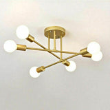 Modern Brass 6 Heads LED Chandelier Pendant Lighting Creative Ceiling Lights jorunhe.com