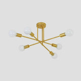 Modern Brass 6 Heads LED Chandelier Pendant Lighting Creative Ceiling Lights jorunhe.com