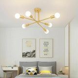 Modern Brass 6 Heads LED Chandelier Pendant Lighting Creative Ceiling Lights jorunhe.com