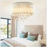 Modern Brushed Fabric Ceiling Light Fixtures Living Room Chandelier Pendant Lamp jorunhe.com