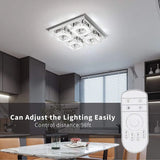 Modern Crystal 53W LED Pendant Lamp Chandelier Flush Mount Ceiling light Decor jorunhe.com