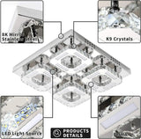 Modern Crystal 53W LED Pendant Lamp Chandelier Flush Mount Ceiling light Decor jorunhe.com