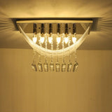 Modern Crystal Ceiling Light 6 Lights Chandelier Living Room Bed Light jorunhe.com