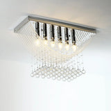 Modern Crystal Ceiling Light 6 Lights Chandelier Living Room Bed Light jorunhe.com