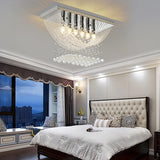 Modern Crystal Ceiling Light 6 Lights Chandelier Living Room Bed Light jorunhe.com