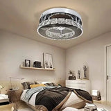 Modern Crystal Chandelier Flush Led Crystal Ceiling Light Finish Chrome Crystal Pendant for Living Room Kitchen Office Bedroom Dining Room jorunhe.com