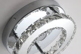 Modern Crystal Chandelier Flush Led Crystal Ceiling Light Finish Chrome Crystal Pendant for Living Room Kitchen Office Bedroom Dining Room jorunhe.com