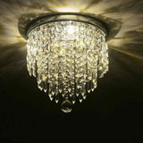 Modern Crystal Glass LED Ceiling Light Flush Mount Chandelier Bedroom Lights