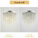 Modern Crystal Glass LED Ceiling Light Flush Mount Chandelier Bedroom Lights H jorunhe.com