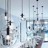 Modern Glass Ball Ceiling Light Pendant Lamp Ceiling Fixture Chandelier H