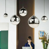 Modern Glass Round Ceiling Light Pendant Lamp Ceiling Fixture Chandelier jorunhe.com