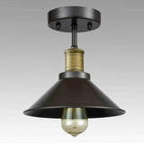 Modern Industrial Vintage Style Ceiling Light Fittings Metal Flush Mount Shade