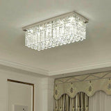 Modern LED Crystal Ceiling Light 6 Lights Chandelier Pendant Lamp Ceiling Light jorunhe.com