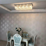 Modern LED Crystal Ceiling Light 6 Lights Chandelier Pendant Lamp Ceiling Light jorunhe.com