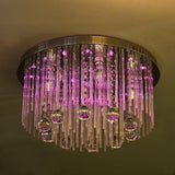 Modern LED Crystal Ceiling Light Flush Mount Crystal Chandelier Decor jorunhe.com