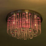 Modern LED Crystal Ceiling Light Flush Mount Crystal Chandelier Decor jorunhe.com