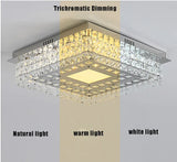 Modern LED Crystal Ceiling Light Flush Mount Crystal Chandelier jorunhe.com