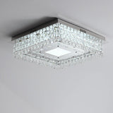 Modern LED Crystal Ceiling Light Flush Mount Crystal Chandelier jorunhe.com