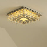 Modern LED Crystal Ceiling Light Flush Mount Crystal Chandelier jorunhe.com