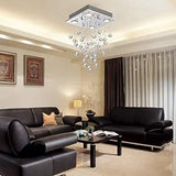 Modern LED Crystal Raindrop Ceiling Light Fixtures Living Room GU10 Chandelier jorunhe.com