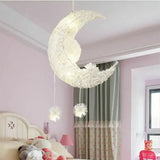 Modern Moon Star LED Pendant Lamp Chandeliers Light For Children Bedroom Decor jorunhe.com