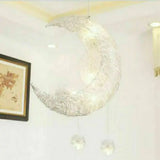 Modern Moon Star LED Pendant Lamp Chandeliers Light For Children Bedroom Decor jorunhe.com