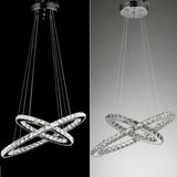 Modern Oval Crystal 48W LED Pendant Lamp Chandelier Ceiling light Fixture jorunhe.com