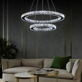 Modern Oval Crystal 48W LED Pendant Lamp Chandelier Ceiling light Fixture jorunhe.com