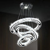 Modern Round 3 Ring Crystal 52W LED Pendant Lamp Chandelier Ceiling light Decor jorunhe.com