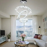 Modern Round 3 Ring Crystal 52W LED Pendant Lamp Chandelier Ceiling light Decor jorunhe.com