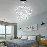 Modern Round 3 Ring Crystal 52W LED Pendant Lamp Chandelier Ceiling light Decor jorunhe.com