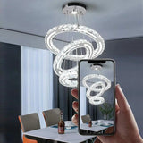 Modern Round 3 Ring Crystal 52W LED Pendant Lamp Chandelier Ceiling light Decor jorunhe.com