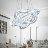 Modern Round 3 Ring Crystal 52W LED Pendant Lamp Chandelier Ceiling light Decor jorunhe.com