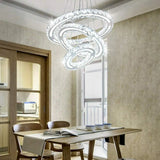 Modern Round 3 Ring Crystal 52W LED Pendant Lamp Chandelier Ceiling light Decor jorunhe.com