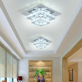 Modern Square 30cm 36W LED Crystal Ceiling Lights Chandeliers Aisle Light jorunhe.com