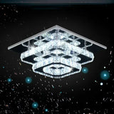 Modern Square 30cm 36W LED Crystal Ceiling Lights Chandeliers Aisle Light jorunhe.com