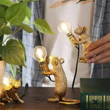 Modern Table Lamp Mouse Desk Light Bedside Resin Lamps Sitting Decor jorunhe.com