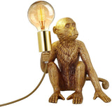 Modern Table Lamp, Monkey Desk Lamp, Creative Table Lamp , Resin Sitting Monkey Lighting Fixture for Living Room, Bedroom, Office