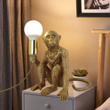 Modern Table Lamp, Monkey Desk Lamp, Creative Table Lamp , Resin Sitting Monkey Lighting Fixture for Living Room, Bedroom, Office jorunhe.com