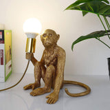 Modern Table Lamp, Monkey Desk Lamp, Creative Table Lamp , Resin Sitting Monkey Lighting Fixture for Living Room, Bedroom, Office jorunhe.com