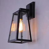 Outdoor Wall Light in Metal and Glass, Square Lantern Creating an Elegant Light Effect on The Wall jorunhe.com