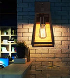 Outdoor Wall Light in Metal and Glass, Square Lantern Creating an Elegant Light Effect on The Wall jorunhe.com