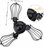 Retro 3 Heads Vintage Ceiling Lights Adjustable Socket Industrial Chandeliers jorunhe.com