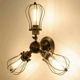 Retro 3 Heads Vintage Ceiling Lights Adjustable Socket Industrial Chandeliers jorunhe.com