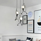 Retro Industrial Human Shape Figure Loft Chandelier Ceiling Light Pendant Lamp jorunhe.com