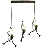 Swing Figure Industrial Loft Chandelier 3 Head Pendant Light Lamp Retro Iron jorunhe.com