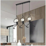 Swing Figure Industrial Loft Chandelier 3 Head Pendant Light Lamp Retro Iron jorunhe.com