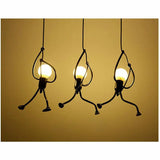 Swing Figure Industrial Loft Chandelier 3 Head Pendant Light Lamp Retro Iron jorunhe.com