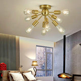 Vintage 8-Light Sputnik Ceiling Light Chandelier Semi Ceiling Lights Flush Mount jorunhe.com